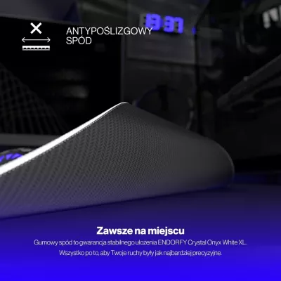 Mauspad Endorfy Crystal Onyx XL, e bardhë
