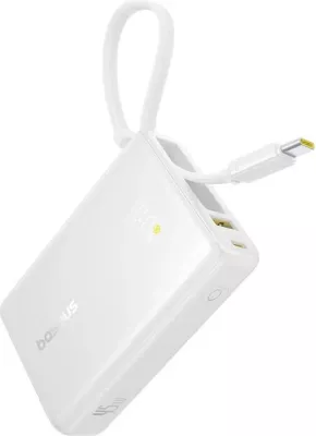 Powerbank Baseus PicoGo P10076803213-00 10000mAh 45W me ekran digjital, i bardhë