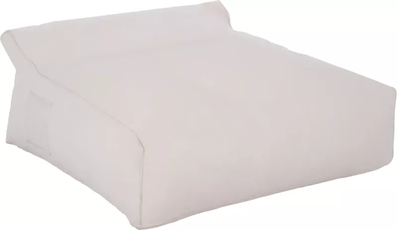 Pouf dy personash Yamin me textilene 600gr/m2 2x1, ngjyrë e bardhë, FH5773.11, 140x140x40-60 cm