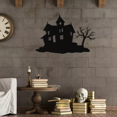 Aksesor dekorativ metalik për mur, Halloween, Wallity, 70x47cm