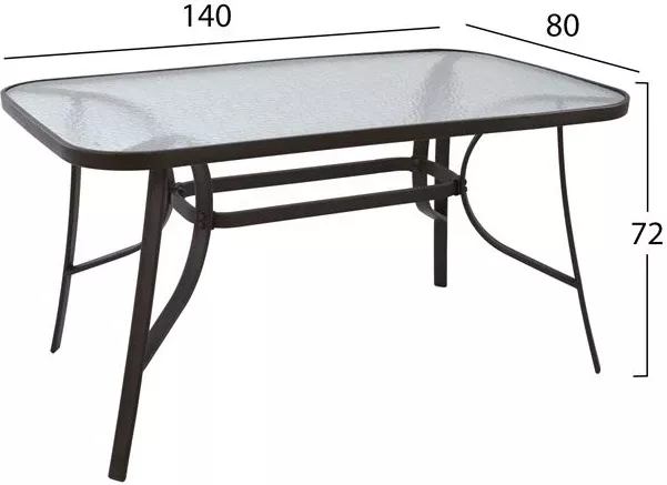 Set kopshti tavolinë & karrige FH5200.02, 5 pjesë, të kafta