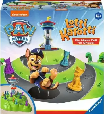 Lojë tavoline Ravensburger Lotti Karotti Paw Patrol, për familje, 2-4 lojtarë, shumëngjyrëshe