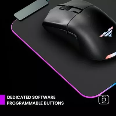 Maus gaming PREYON Owl Wireless POW35B, 16000 DPI, 2.4GHz/USB, RGB, i zi