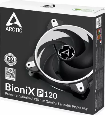 Ventilator PC Arctic BioniX P120 ACFAN00116A 120mm PWM 4-pin 2100rpm Bardhë/Zeze (1 copë)