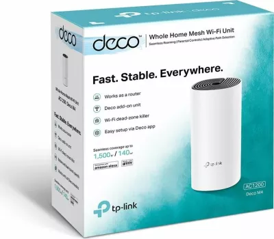 Router Mesh TP-Link Deco M4 Wi‑Fi 5 AC1200, 2x Gigabit RJ45, i bardhë