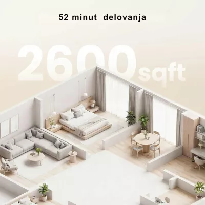 Fshesë elektrike vertikale pa kabllo Yaber P20 120AW, HEPA, 0.8L, 52 min, portokalli