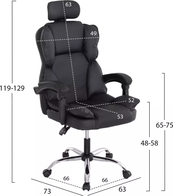 Karrige për zyre OCTAVIUS FH1202, e zezë