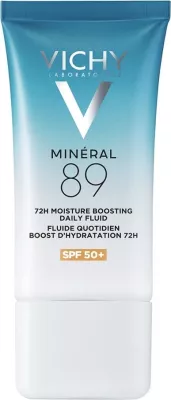 Krem hidratues për fytyrë me SPF për femra Vichy Mineral 89 Hydrating Cream-Fluid 72H SPF50+, 50ml