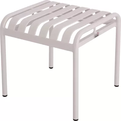 Stool i shkurtër alumini RACHEL, ngjyrë e bardhë, FH6340.02, 45x45x46cm
