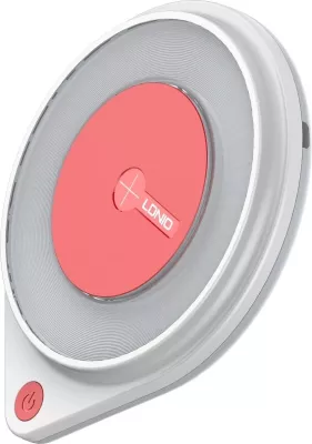 Karikues wireless i shpejtë LDNIO AW001 10W me dritë LED, bardhë/kuqe