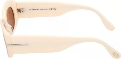 Syze dielli për femra Tom Ford CIELLE FT1187 25E, fildishi/kafe [Madhësia: 52]