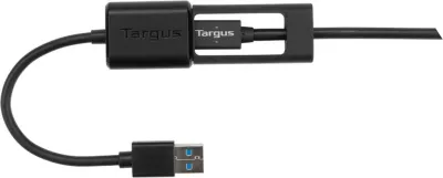 Kabllo adapter Targus USB-A në USB-C, 10cm, e zezë
