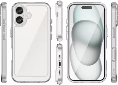 Mbështjellës Hurtel Outer Space Case për iPhone 16 Plus, transparent