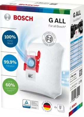 Qese për fshesë me korrent Bosch, 4 copë