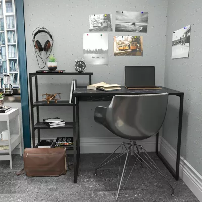 Tavolinë studimi Skye Decor, Rino, e zezë