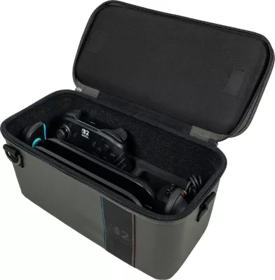 Çantë udhëtimi 2-në-1 Turtle Beach PlayTrek për Nintendo Switch 2, e zezë