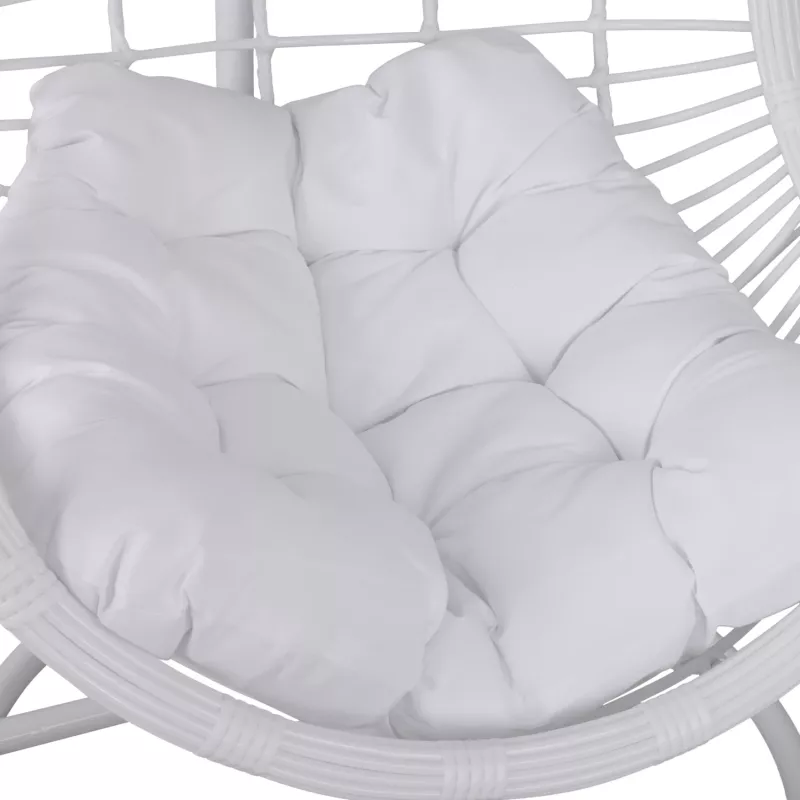 Karrige varëse fole FH5541.03 me thurje të bardhë dhe jastëkë Diametër 105x195cm