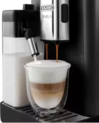 Aparat kafeje DeLonghi Rivelia EXAM 440.55.B automatik, zi, 250g