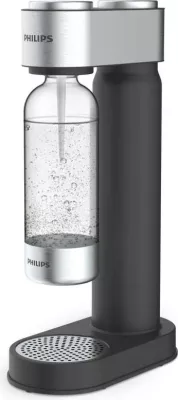 Aparat për gazifikim uji, Philips GoZero ADD4902BK, 230×230×440 mm, e zezë/argjendtë
