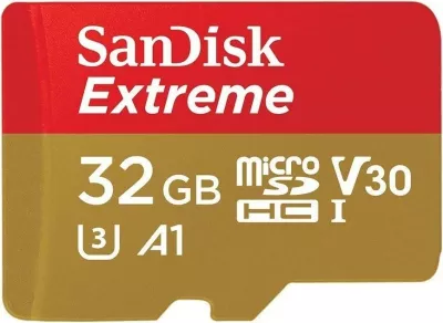 Kartelë microSDXC SanDisk Extreme 32GB, Klasse 10, UHS-I, V30, A1