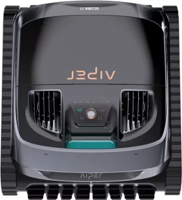robot pastrues pishine me bateri AIPER Scuba X1, thithje 420 LPM, 180 min, pastrim fund/mure/vijë uji, stacion karikimi pa kabllo, zi/gri