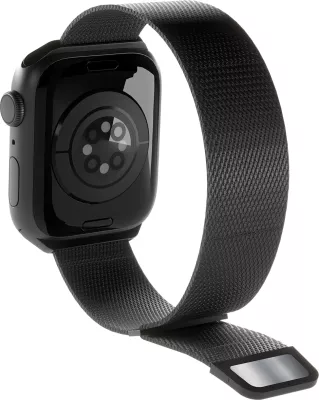 Rrip çeliku për Apple Watch Puro Milanese, 38/40/41mm, i zi