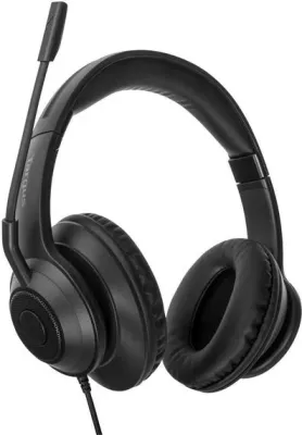Kufje me tela Targus Wired Stereo Headset, USB, mikrofon boom, e zezë