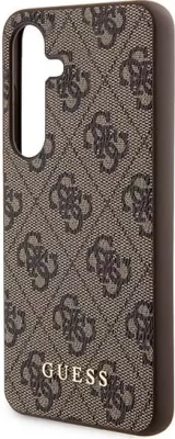 Mbështjellës Guess 4G Metal Gold Logo për Samsung Galaxy A55, Kafe