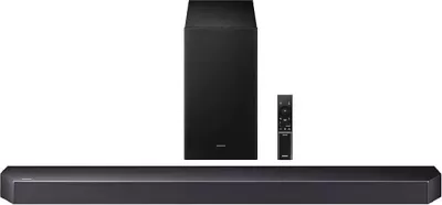 Soundbar Samsung HW-Q600F/EN 3.1.2 kanale Dolby Atmos me subwoofer wireless, Q-Symphony, HDMI eARC, Bluetooth, Titan Black