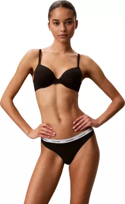 Set të brendshme (thong) për femra Calvin Klein Underwear LV00QD5209, zezë/bardhë [Madhësia: XL]