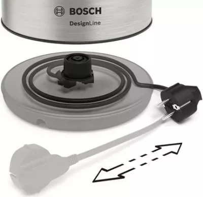 Çajnik Bosch TWK3P420, 1.7 L, 2400 W, Inox, E zezë