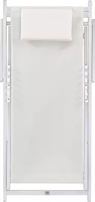 Karrige lounge profesionale KEA FH5076.04 alumini & textilene, ngjyrë e bardhë, 59,5x102,5x94H cm