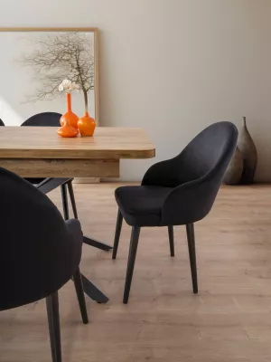 Tavolinë ngrënie me zgjatje, ngjyrë kafe, Skye Decor, Falcon - 2961