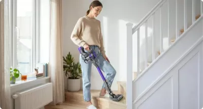 Fshesë me bateri Yaber L10 56AW, 170W, HEPA, 0.6L, 1.3kg, vjollcë/zezë