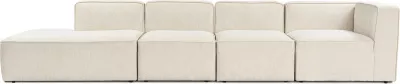 Kënd-sofë Atelier del Sofa, More M (M4-M1-M1-M7), ngjyrë krem, shndërrohet në shtrat