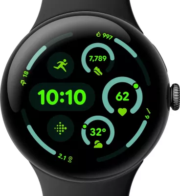 Smartwatch Google Pixel Watch 3, 32GB, AMOLED, GPS, Matte Black