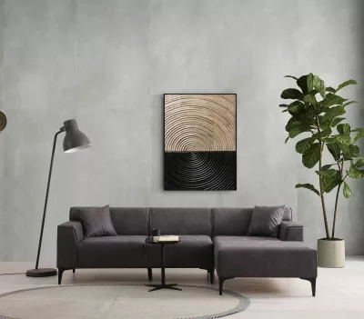 Këndare Petra R, ngjyrë antracit, Atelier del Sofa