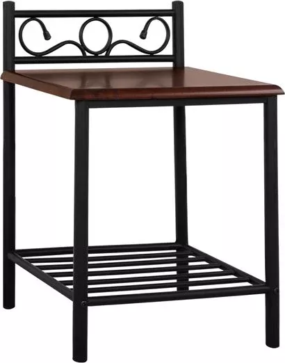 Komodinë anësore Suzie FH388 prej metali dhe druri 45x35x48-61 cm
