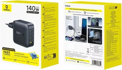 Karikues muri Baseus EnerFill FH11 140W GaN, 3xUSB-C + USB-A, PD3.1/QC, E0121J00, i zi