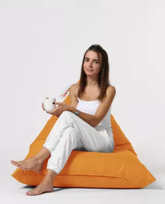 Puf kopshti, ngjyrë portokalli, Pyramid Big Bed, Atelier del Sofa