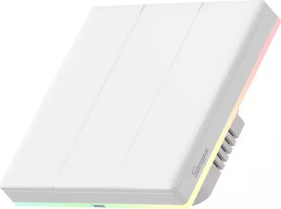 Ndërprerës smart Sonoff TX T5 3C, WiFi, 3 kanale, i bardhë