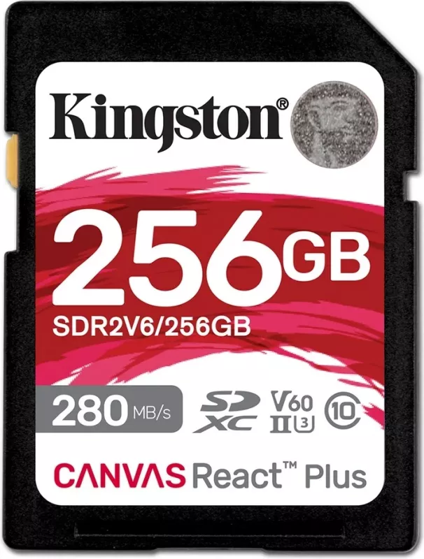 Kartelë memorie Kingston Canvas React Plus SDXC 256GB, e zezë
