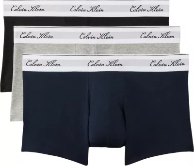 Të brendshme për meshkuj Calvin Klein Underwear Low Rise Trunk 3PK LV00NB4607, të zeza - gri