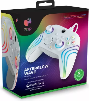 Gamepad PDP Afterglow Wave, Xbox Series X|S, PC, i bardhë
