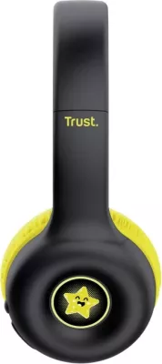Kufje Trust Nouna, me Bluetooth & USB Type-C, për thirrje/muzikë, e zezë/verdhe