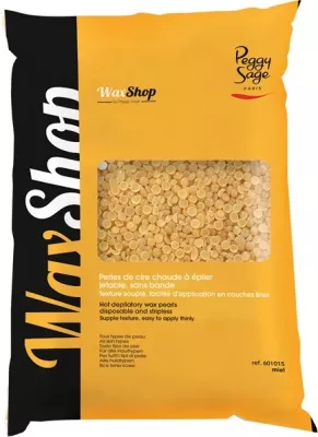 Rruza dylli të nxehtë për depilim Peggy Sage Hot Wax Beads Honey për femra, 800g
