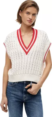 Jelek xhemperi për femra Tommy Hilfiger Jeans DW0DW22927, ngjyrë krem