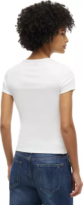 Maicë për femra Tommy Hilfiger Jeans TJW BADGE RIB DW0DW17881, krem [Madhësia: L]