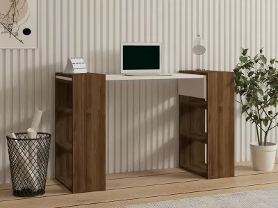 Tavolinë pune Hanah Home, Handy, ngjyrë arre dhe e bardhë