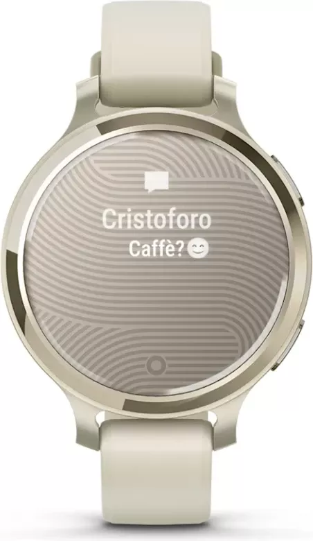 Smartwatch Garmin Lily® 2 Active – Lunar Gold with Bone Silicone Strap thumbnail 6